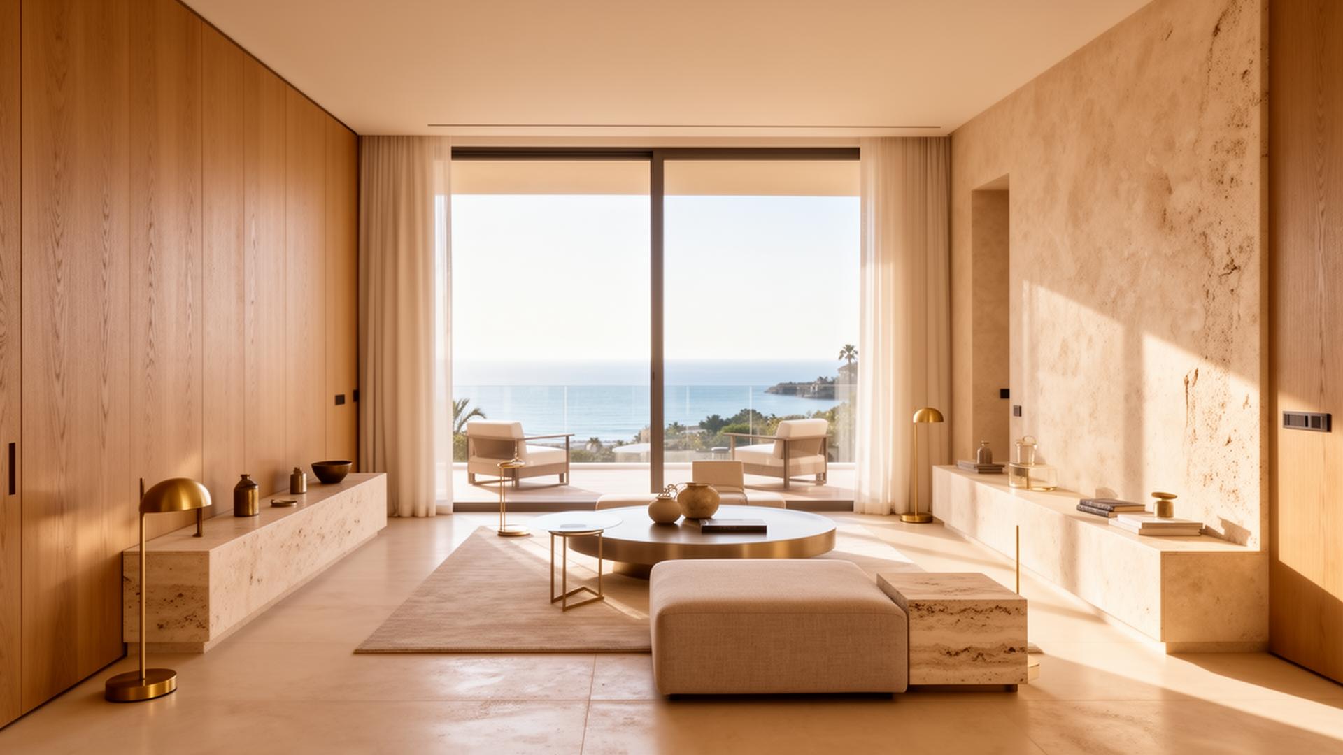 Interior reformado en ático con vistas al mar en Costa del Sol